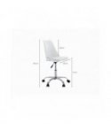 BU8026 - Fauteuil de bureau en polypropylène et simili - Blanc