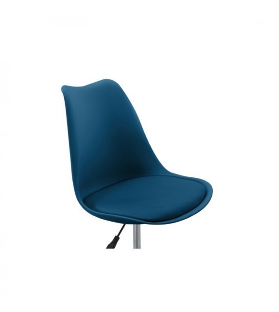 BU8026 - Fauteuil de bureau en polypropylène et simili - Bleu pétrole