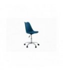 BU8026 - Fauteuil de bureau en polypropylène et simili - Bleu pétrole