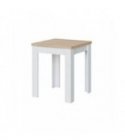 FOTAB - Table auxiliaire extensible L67-134 x P67cm - Blanc-chêne