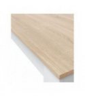 FOTAB - Table auxiliaire extensible L67-134 x P67cm - Blanc-chêne