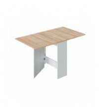 FOTAB - Table auxiliaire extensible L31-140 x P77 cm - Blanc-chêne