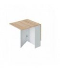 FOTAB - Table auxiliaire extensible L31-140 x P77 cm - Blanc-chêne