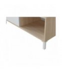 FOTAB - Table basse 2 niches L100 cm - Blanc-chêne