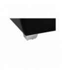PARMA - Canapé panoramique convertible avec 2 coffres en tissu et simili - Gris/noir - Angle Droit