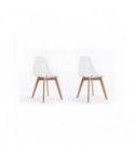 A80511 - Lots de 2 chaises scandinaves en polypropylène transparent - Transparent