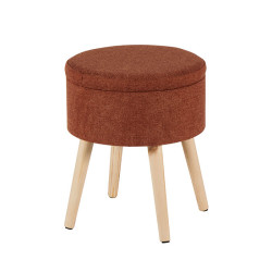 Pouf rond coffre MANO rouille