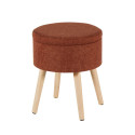 Pouf rond coffre Mano rouille