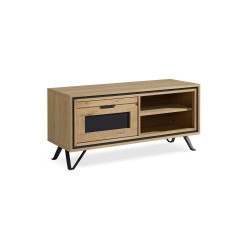 Meuble TV Hifi 1 porte longueur 118 cm - GALA