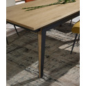 Table rectangle 160x90 Chêne massif - DUNE - plateau droit - 4 pieds