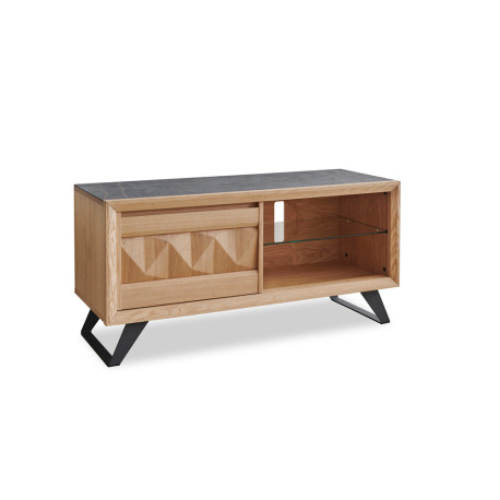 Meuble TV-Hifi 1 porte bois Delta