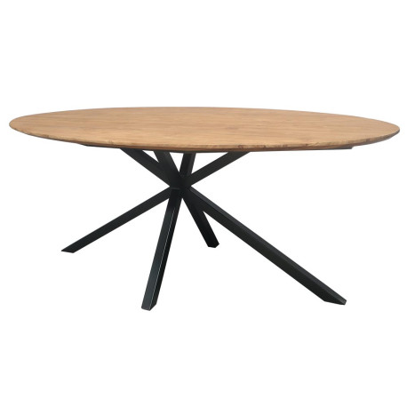 Table de salle à manger ovale BAHIA en teck massif - Casita