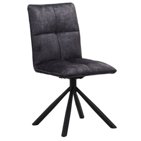 Chaises tournante avec poignée tissu anthracite Casita RUSSELL