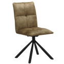 Chaises tournante avec poignée tissu anthracite Casita RUSSELL