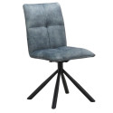 Chaises tournante avec poignée tissu anthracite Casita RUSSELL
