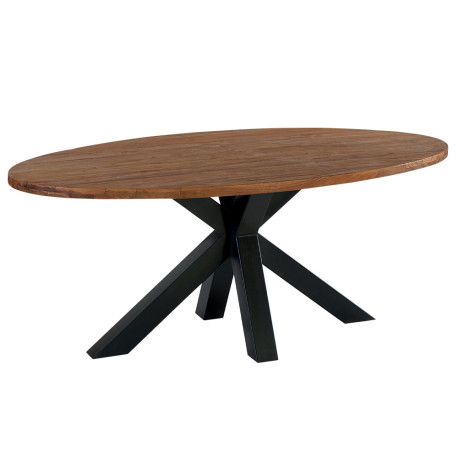 Table de salle à manger ovale BAILEY en teck massif - Casita