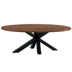 Table de salle à manger ovale BAILEY en teck massif - Casita