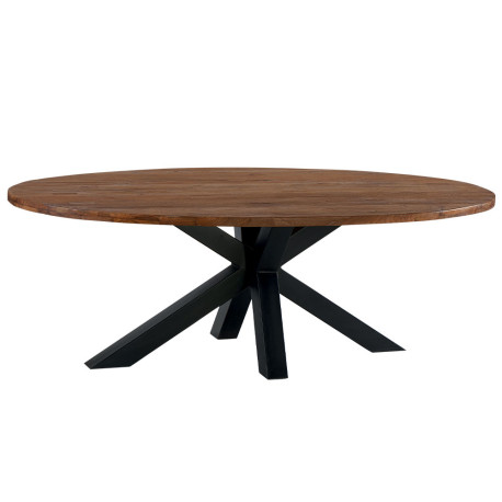 Table de salle à manger ovale BAILEY en teck massif - Casita