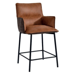 chaises ilot en tissu marron Casita LOKKA