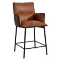 chaises ilot en tissu marron Casita LOKKA