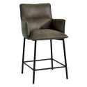 chaises ilot en tissu marron Casita LOKKA