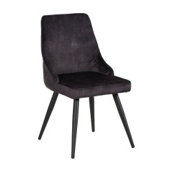 Chaises velours gris anthracite Casta