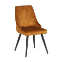 Chaises velours gris anthracite Casta