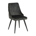 Chaises velours gris anthracite Casta