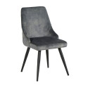 Chaises velours gris anthracite Casta