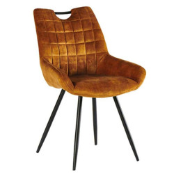 Chaises velours moutarde Dina Casita