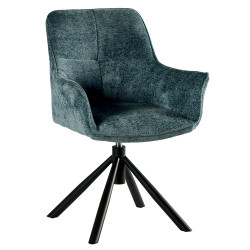 chaises tournantes en tissu bleu Casita EWING