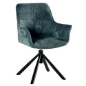 chaises tournantes en tissu bleu Casita EWING