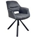 chaises tournantes en tissu bleu Casita EWING