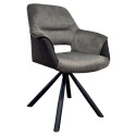 chaises tournantes en tissu bleu Casita EWING