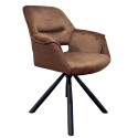 chaises tournantes en tissu bleu Casita EWING