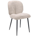 chaises vintage confort tissu blanc Casita