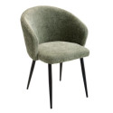 chaises accoudoirs modernes tissu bouclé terracotta Casita
