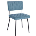 chaises velours côtelé gris et pieds métal Casita