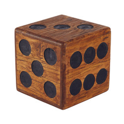 Tabouret DÉ en teck CASITA