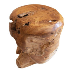 Tabouret rond racine de teck 40cm Farmer Casita