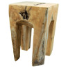 Tabouret carré en racine de teck 28cm Farmer Casita FARTABOU10CN