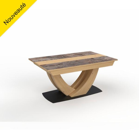 Table rectangle en 160X100 Plateau céramique MINERALE Girardeau